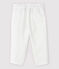 Pantaloni da cerimonia a righe in popeline da bebè maschio bianco MARSHMALLOW