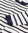 Tutina bebè in jersey spesso a righe stile marinière bianco MARSHMALLOW/blu SMOKING