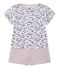 Pigiama bebè bambino 2 pezzi bianco ECUME/bianco MULTICO