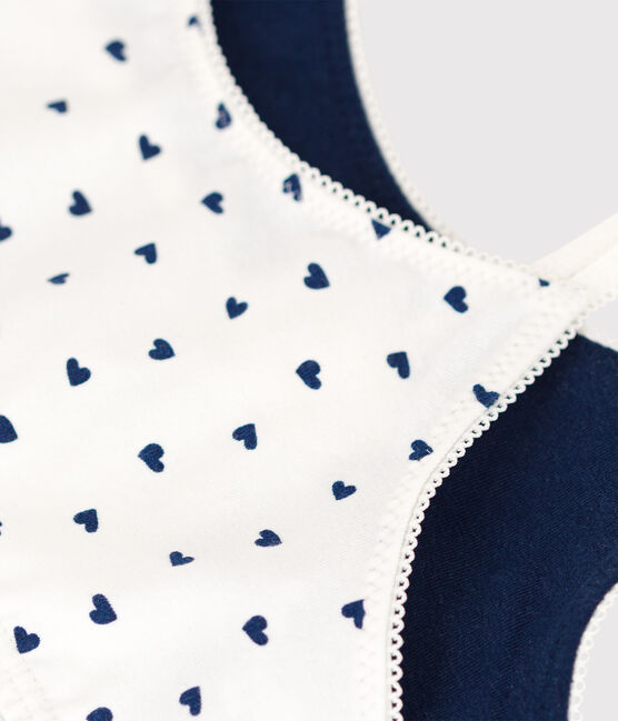 Confezione da 2 brassière cuore da bambina in cotone ed elastan variante 1