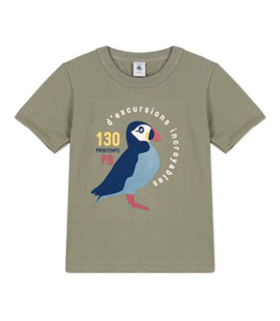 T-shirt  maniche corte in cotone bambino verde MARECAGE