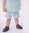 Shorts in cotone a righe bicolori neonato bianco/multicolore