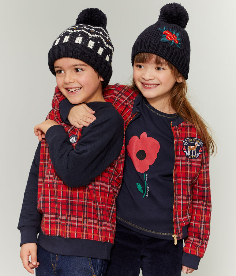 T-shirt serigrafata bambina blu