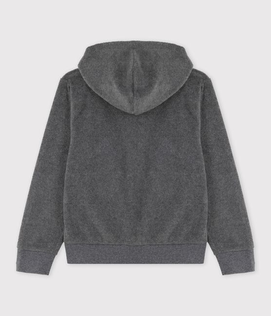 Pile con cappuccio bambina/bambino grigio GRIS FONCE/ DARK GREY