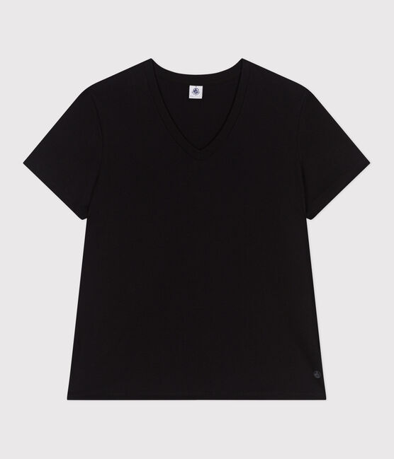 T-shirt donna Le Droit in cotone tinta unita nero BLACK