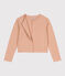 Cardigan donna in cotone spesso con automatici beige VINTAGE