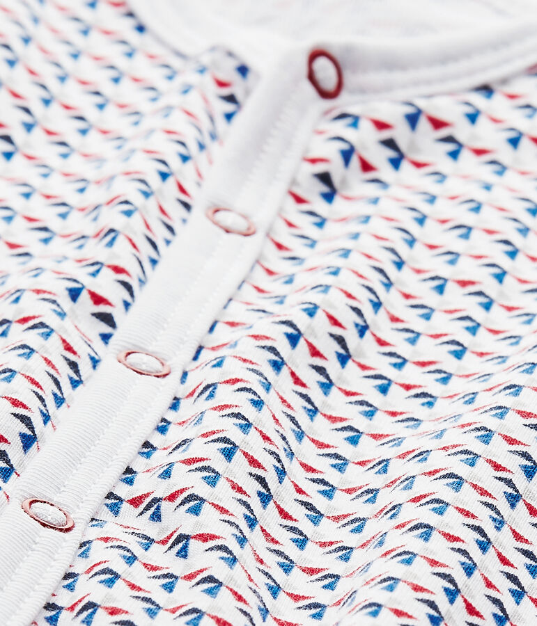 Tutina beb&egrave; bambino stampata bianco/multicolore