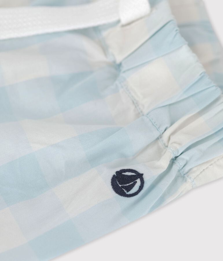 Shorts beb&egrave; in popeline vichy BOLDAIR/bianco