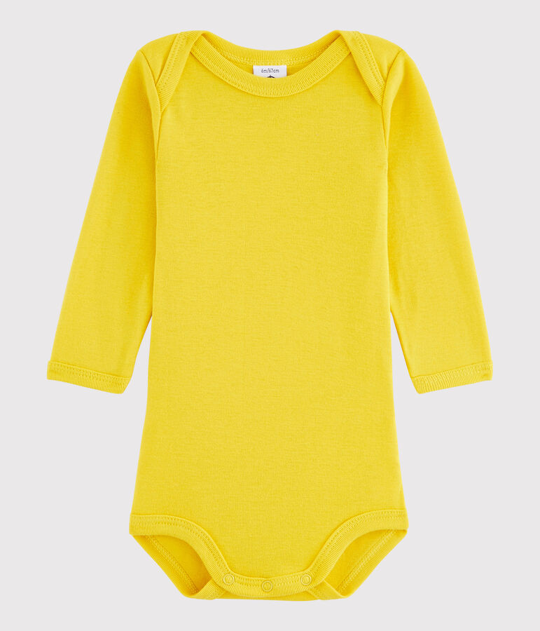 Body manica lunga beb&egrave; unisex giallo