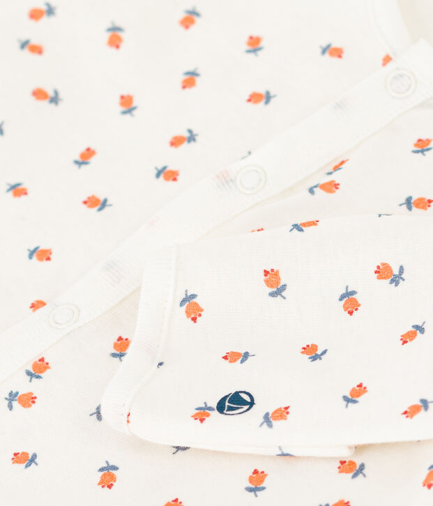 Tutina e sacco nanna con stampa in cotone bianco/multicolore