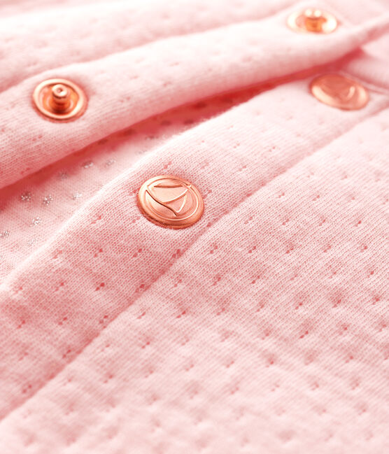 Cardigan bebè femmina in tubique rosa MINOIS