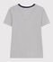 T-shirt L'Iconique scollo a V in cotone a righe donna bianco MARSHMALLOW/blu SMOKING