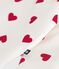 Tutina imbottita in cotone con stampa a cuori neonata bianco MARSHMALLOW/rosso TERKUIT