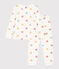 Pigiama con cuori bambina in ciniglia bianco MARSHMALLOW/bianco MULTICO