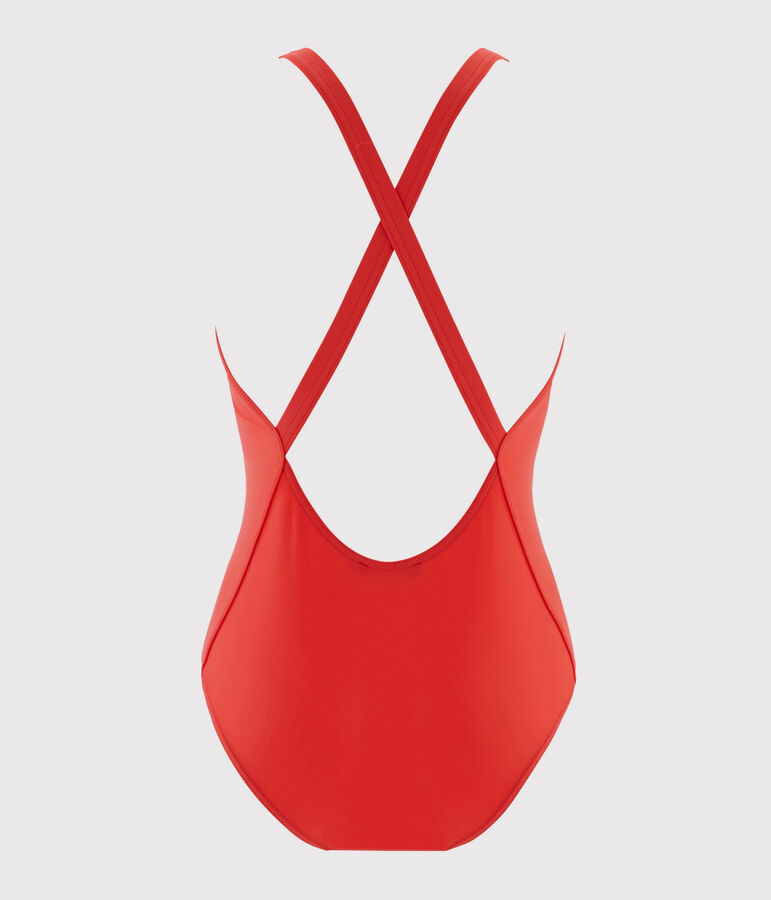 Costume intero donna incrociato sulla schiena rosa GROSEILLER