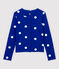 Cardigan in cotone/lino fantasia Donna blu SURF/bianco MARSHMALLOW
