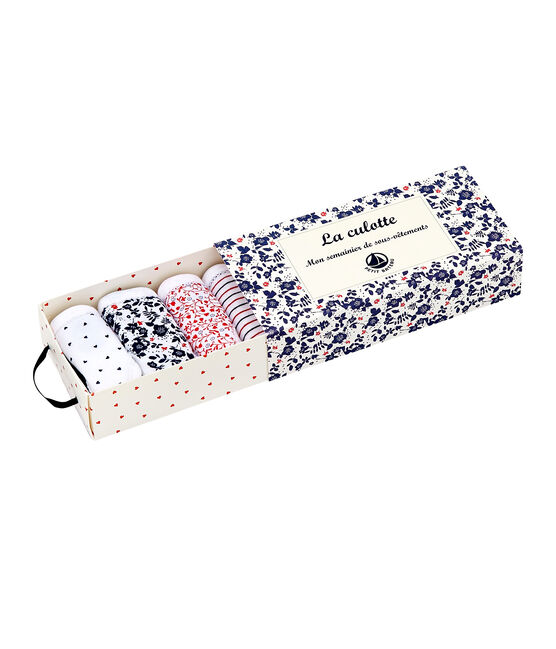 Lotto di 5 culottes per bambina bianco LOT
