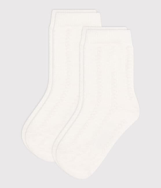 Set di 2 paia di calzini bebè in jersey di cotone tinta unita variante 2