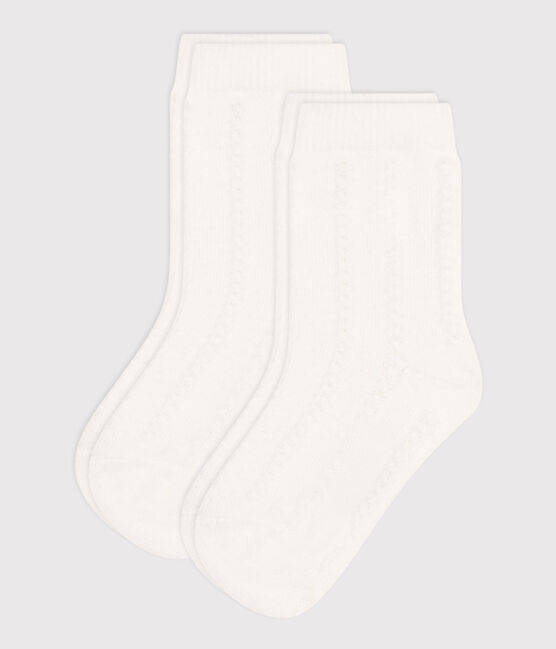 Set di 2 paia di calzini bebè in jersey di cotone tinta unita variante 2