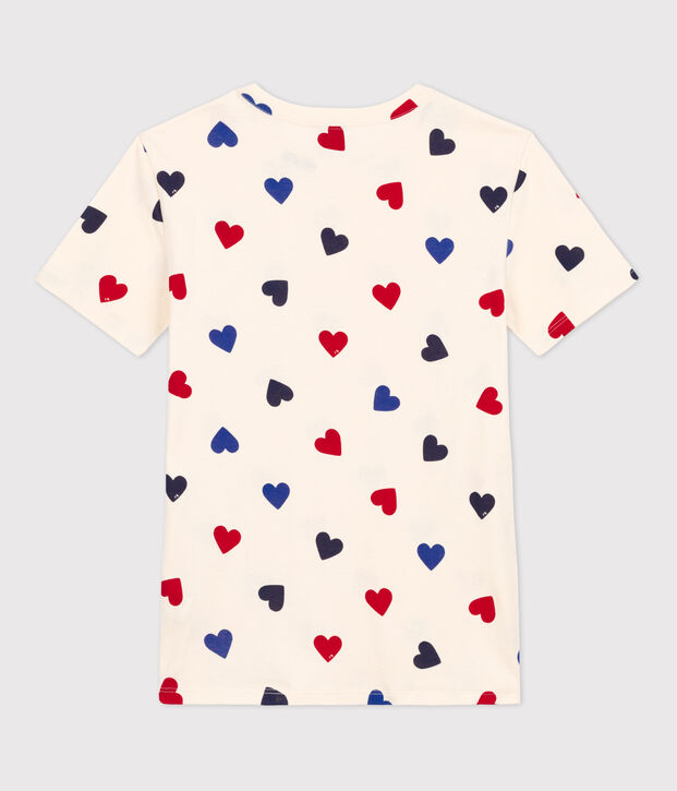 T-shirt L'ICONIQUE girocollo in cotone Donna ecru/multicolore