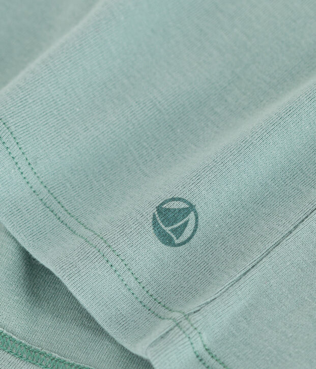 T-shirt a maniche corte in cotone tinta unita bambina verde