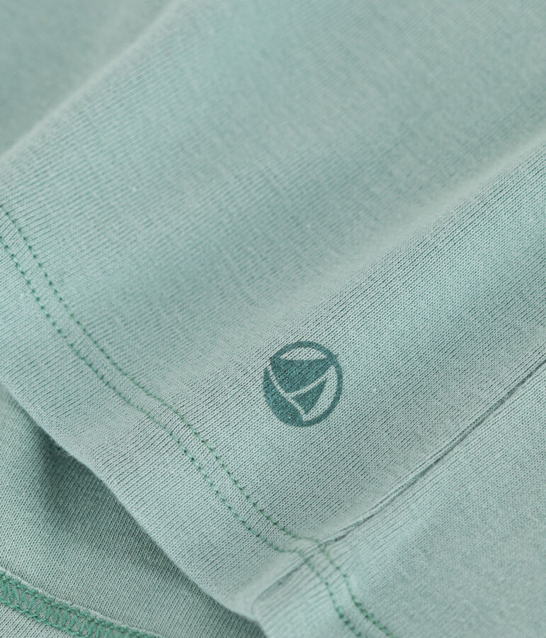 T-shirt a maniche corte in cotone tinta unita bambina verde