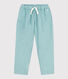 Pantaloni ampi in serge di cotone bambino