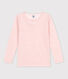 T-shirt a maniche lunghe millerighe in lana e cotone