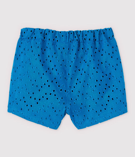 Pantaloncini in sangallo bebè femmina blu MYKONOS