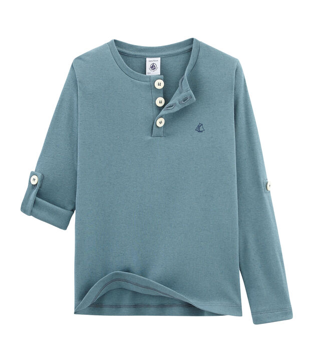 T-shirt maniche lunghe bambino blu