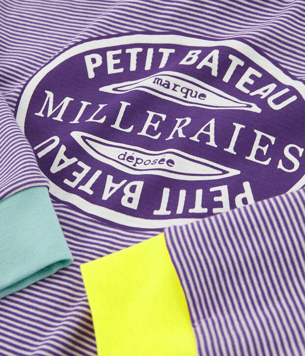 Felpa con cappuccio donna viola/bianco