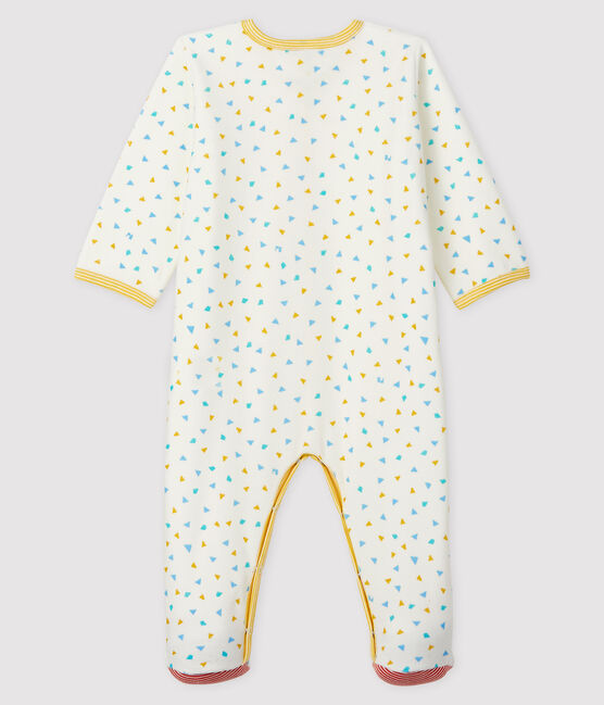 Tutina fantasia coriandoli bebè in ciniglia bianco MARSHMALLOW/bianco MULTICO