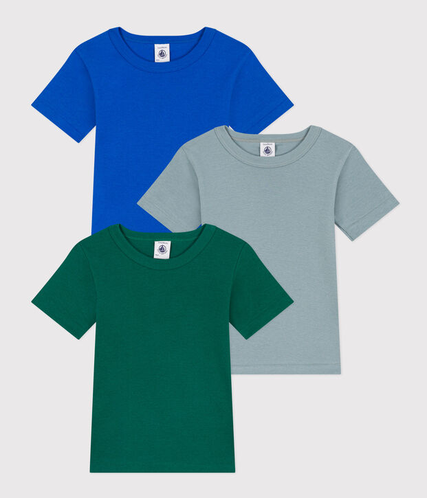 Confezione da 3 t-shirt manica corta bambino in cotone multicolore