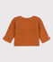 Cardigan bebè in tricot in cotone a punto legaccio marrone ECUREUIL