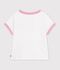 T-shirt a maniche corte tinta unita bambino bianco