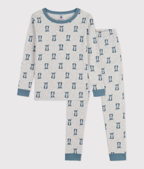 Pigiama snugfit fantasia cane in cotone grigio POUSSIERE/ ROVER