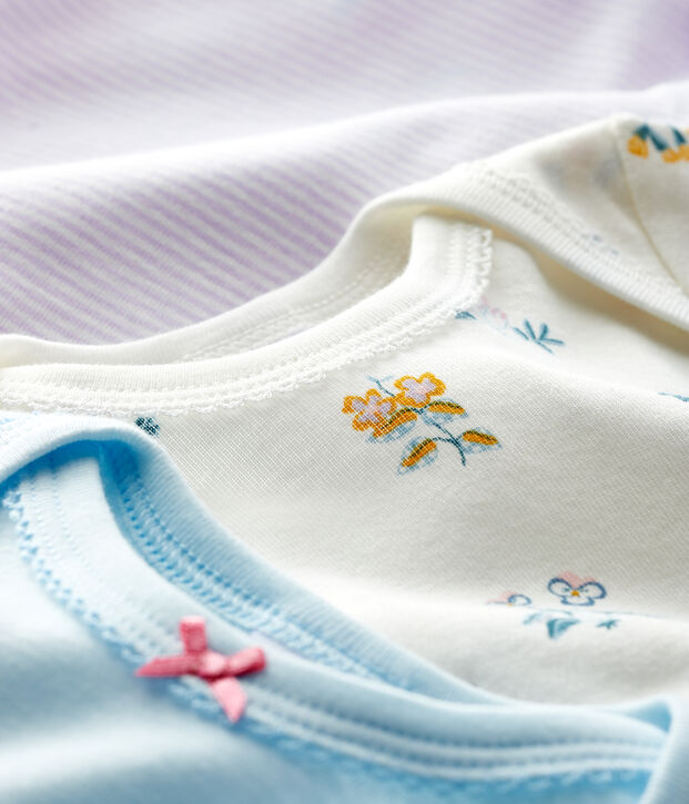 Confezione da 3 body a manica lunga beb&egrave; femmina multicolore