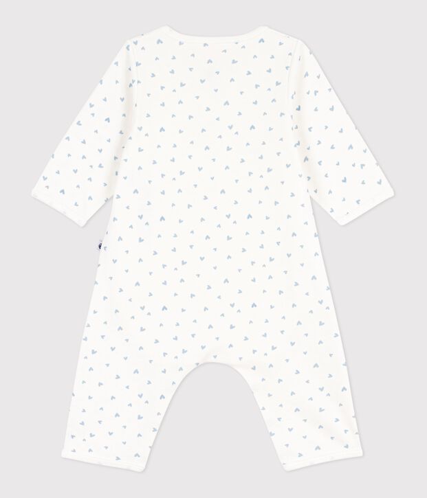 Bodyjama senza piedi, in cotone con stampa a cuoricini, neonati blu/blu