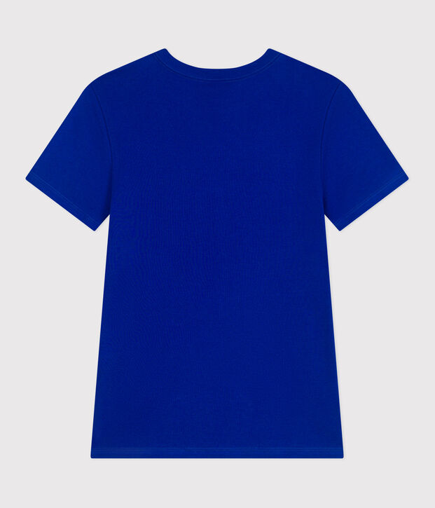 T-shirt L'Iconique in cotone tinta unita donna blu