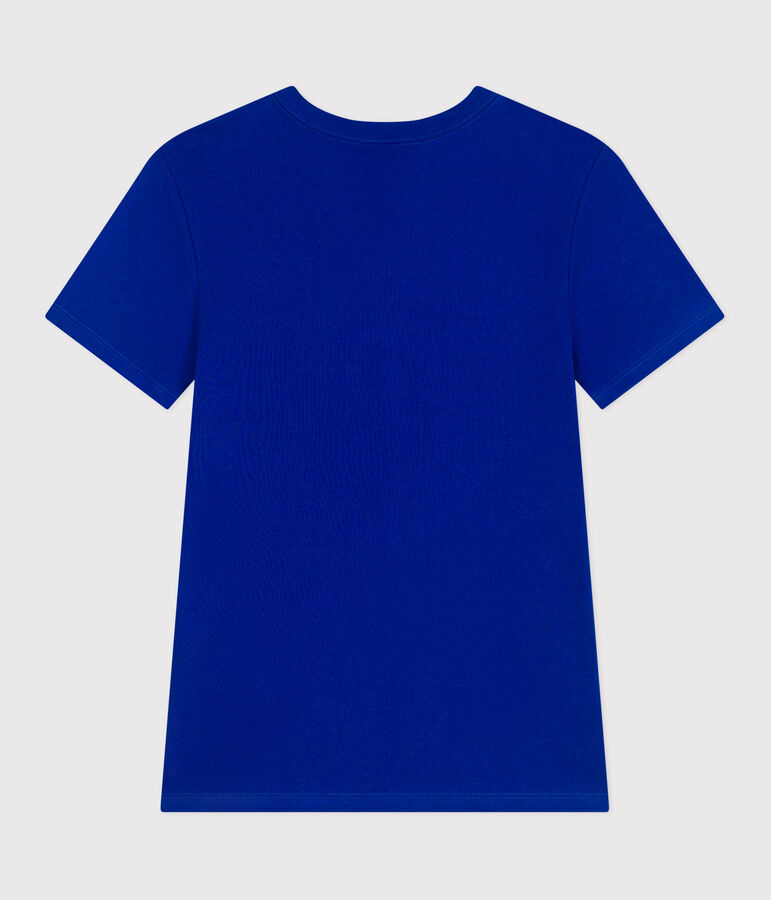 T-shirt L'Iconique in cotone tinta unita donna blu