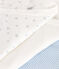 Set da 3 body incrociati a maniche corte in cotone con stampa neonato variante 1