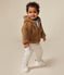 Giacca con cappuccio in sherpa neonato marrone BRINDILLE