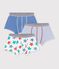 Set di boxer in cotone con stampa di stelle bambino multicolore