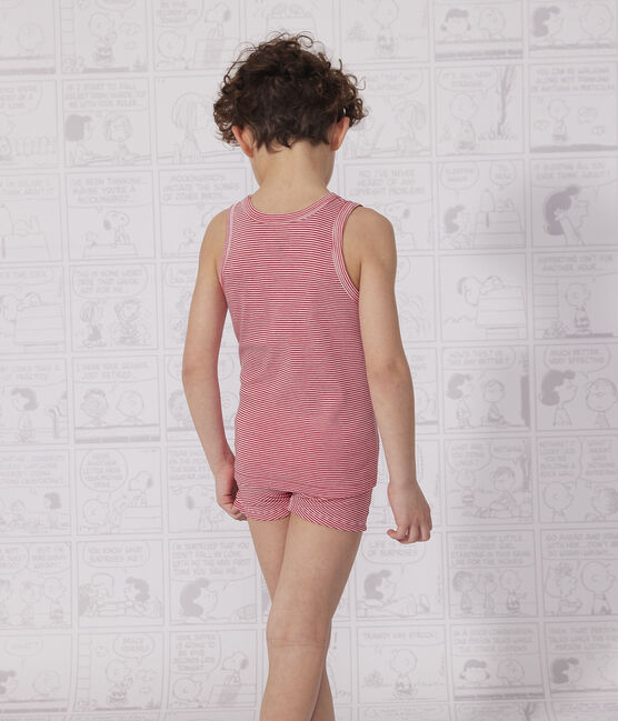 Confezione da 3 canottiere bambino in cotone Petit Bateau X Snoopy variante 1