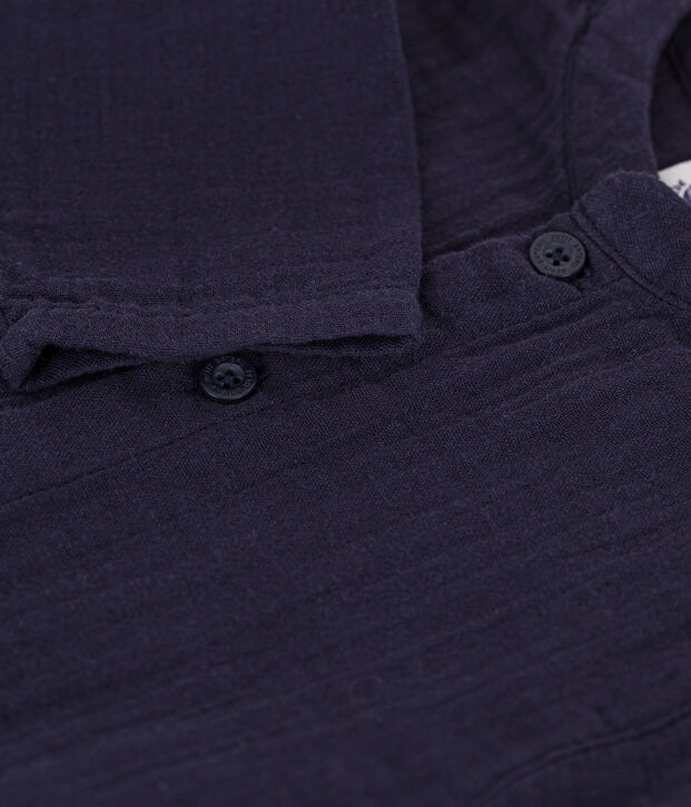 Camicia in garza di cotone per beb&egrave; SMOKING