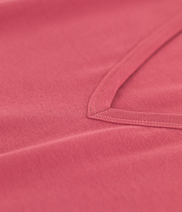 T-shirt L'ICONIQUE scollo a V in cotone donna rosa