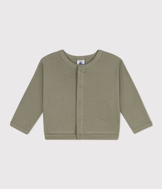 Cardigan neonato in cotone  verde MARECAGE