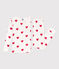 Pigiama aderente con cuori per bimbi, unisex bianco MARSHMALLOW/rosso TERKUIT