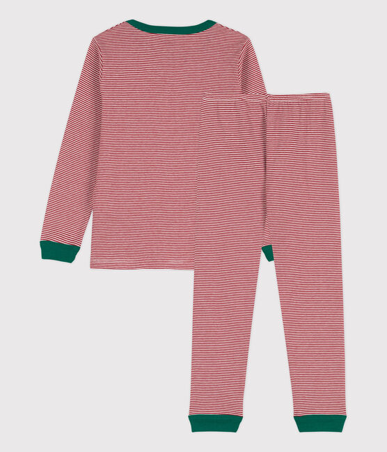 Pigiama millerighe unisex in cotone STOP/ MARSHMALLOW