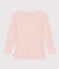 T-shirt bambino unisex a maniche lunghe in lana e cotone rosa SALINE